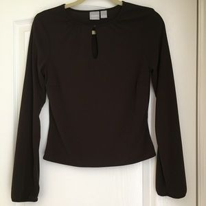 Old Navy Long Sleeve Blouse w/ Keyhole Neck